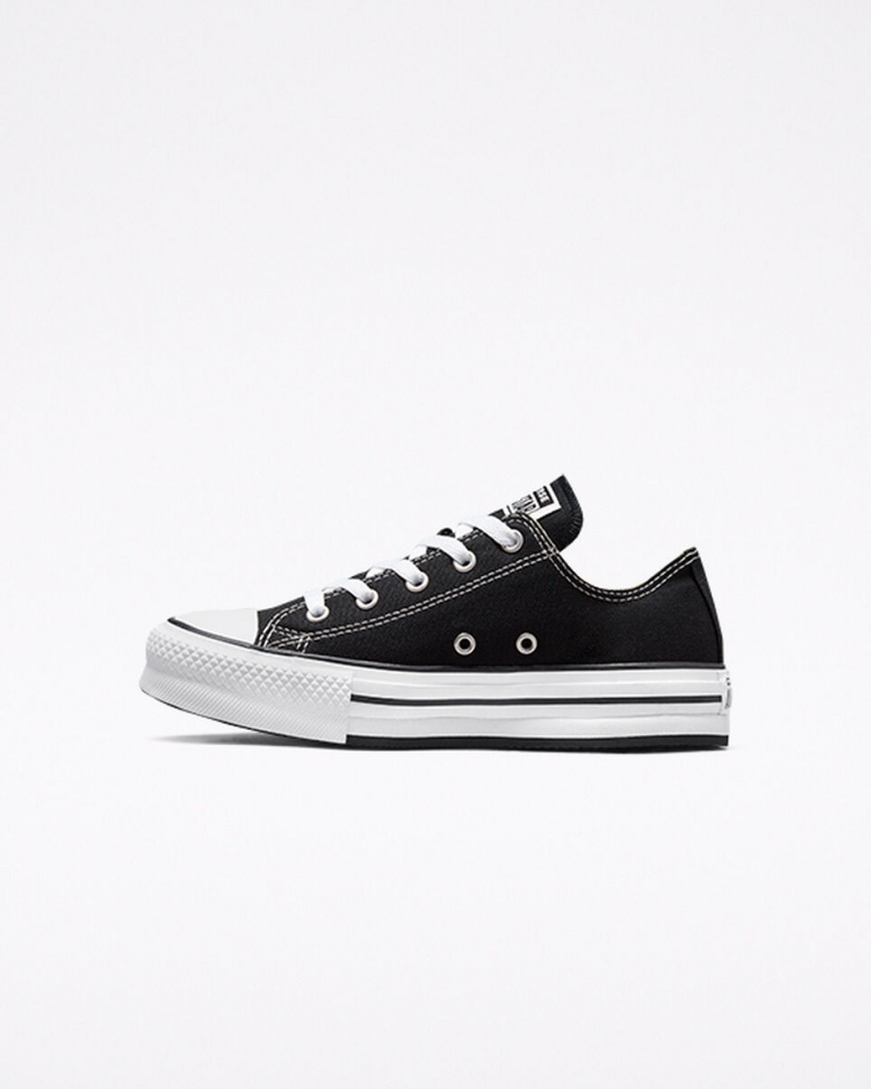 Converse Chuck Taylor All Star Lift Platformie Czarne Białe Czarne | 541793-PNJ