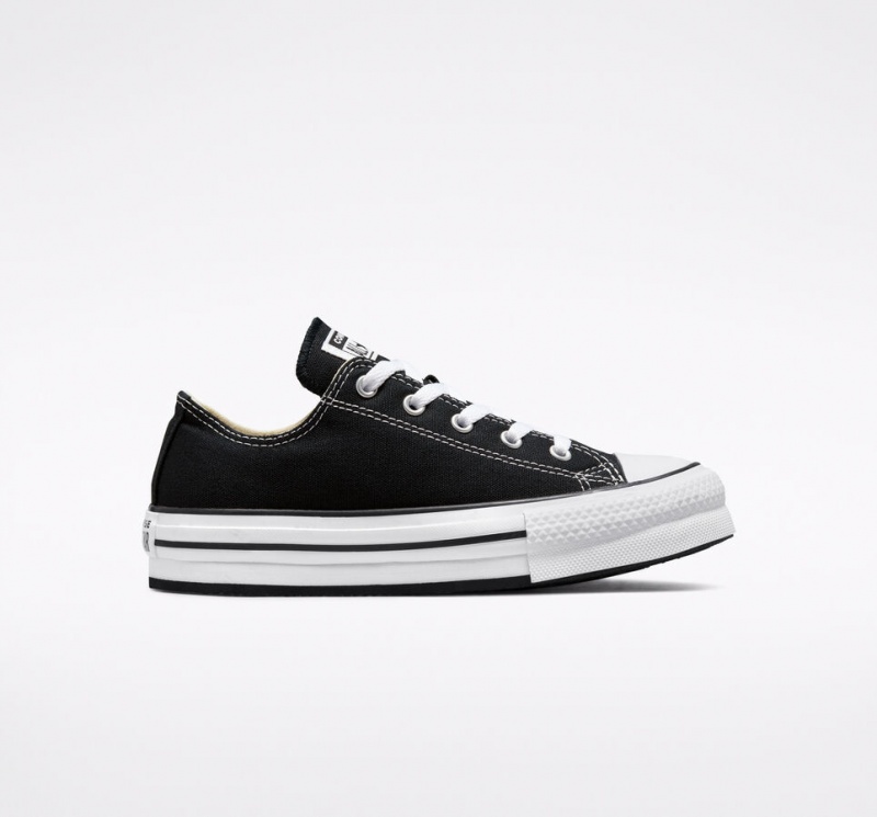 Converse Chuck Taylor All Star Lift Platformie Czarne Białe Czarne | 541793-PNJ