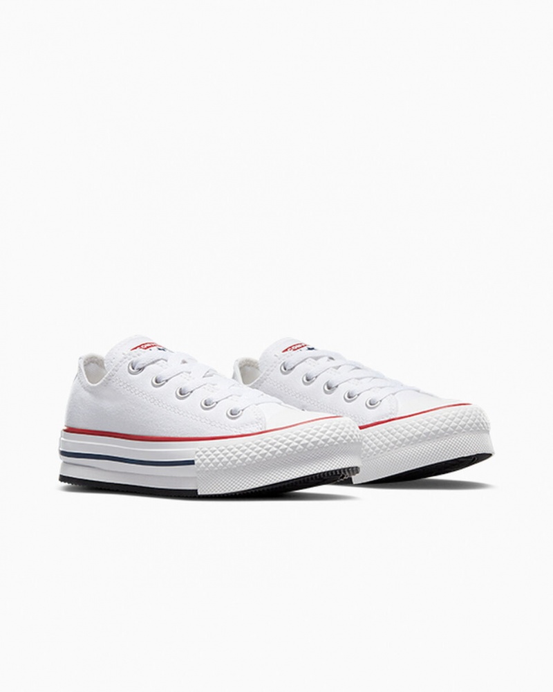 Converse Chuck Taylor All Star Lift Platformie Białe Granatowe | 459317-RWK