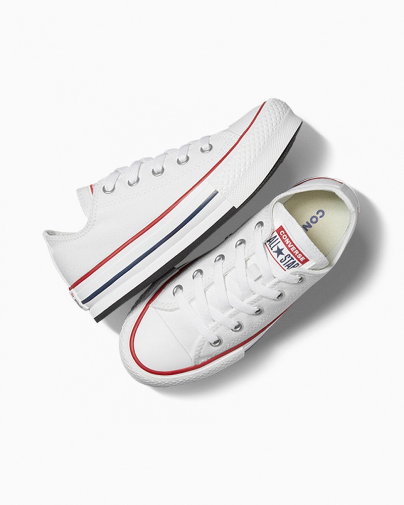 Converse Chuck Taylor All Star Lift Platformie Białe Granatowe | 459317-RWK