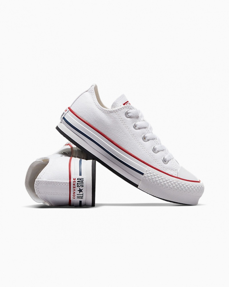 Converse Chuck Taylor All Star Lift Platformie Białe Granatowe | 459317-RWK