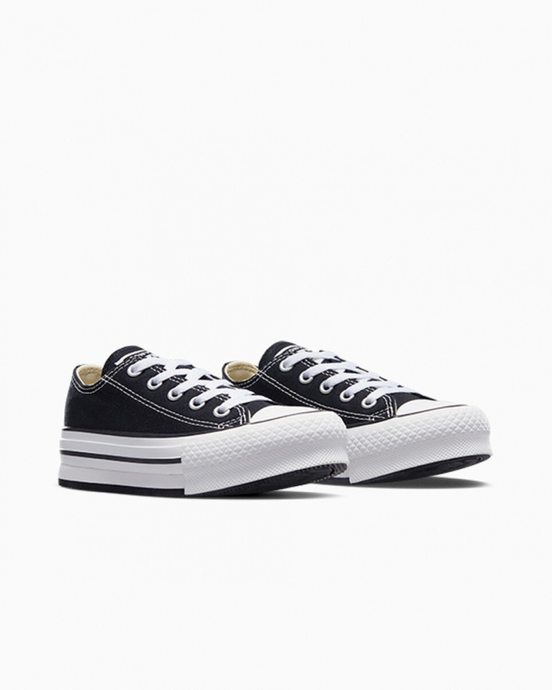 Converse Chuck Taylor All Star Lift Platformie Czarne Białe Czarne | 201346-HOY