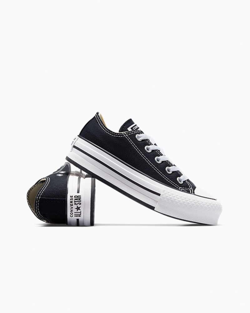 Converse Chuck Taylor All Star Lift Platformie Czarne Białe Czarne | 486197-CNQ