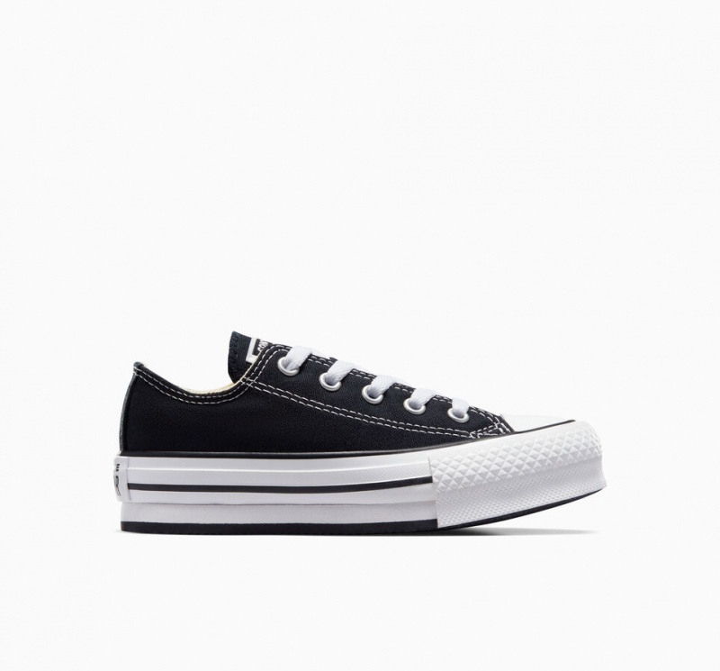 Converse Chuck Taylor All Star Lift Platformie Czarne Białe Czarne | 486197-CNQ