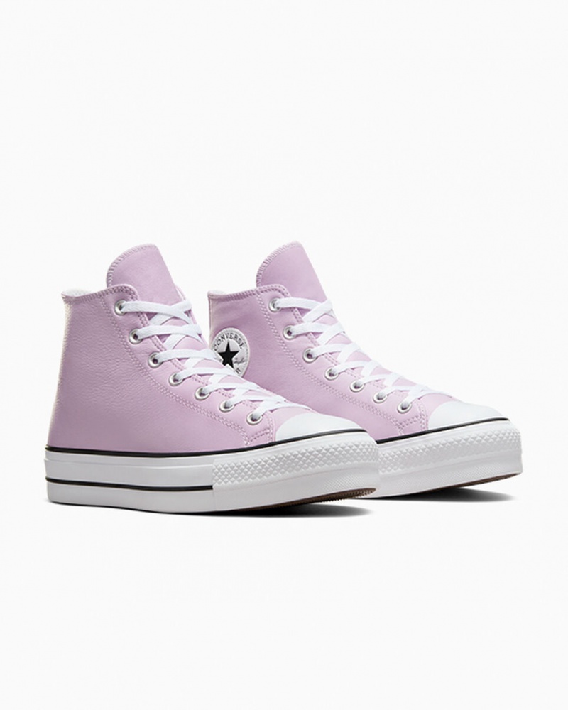 Converse Chuck Taylor All Star Lift Platformie Excess Materials Białe Czarne | 096732-UCO