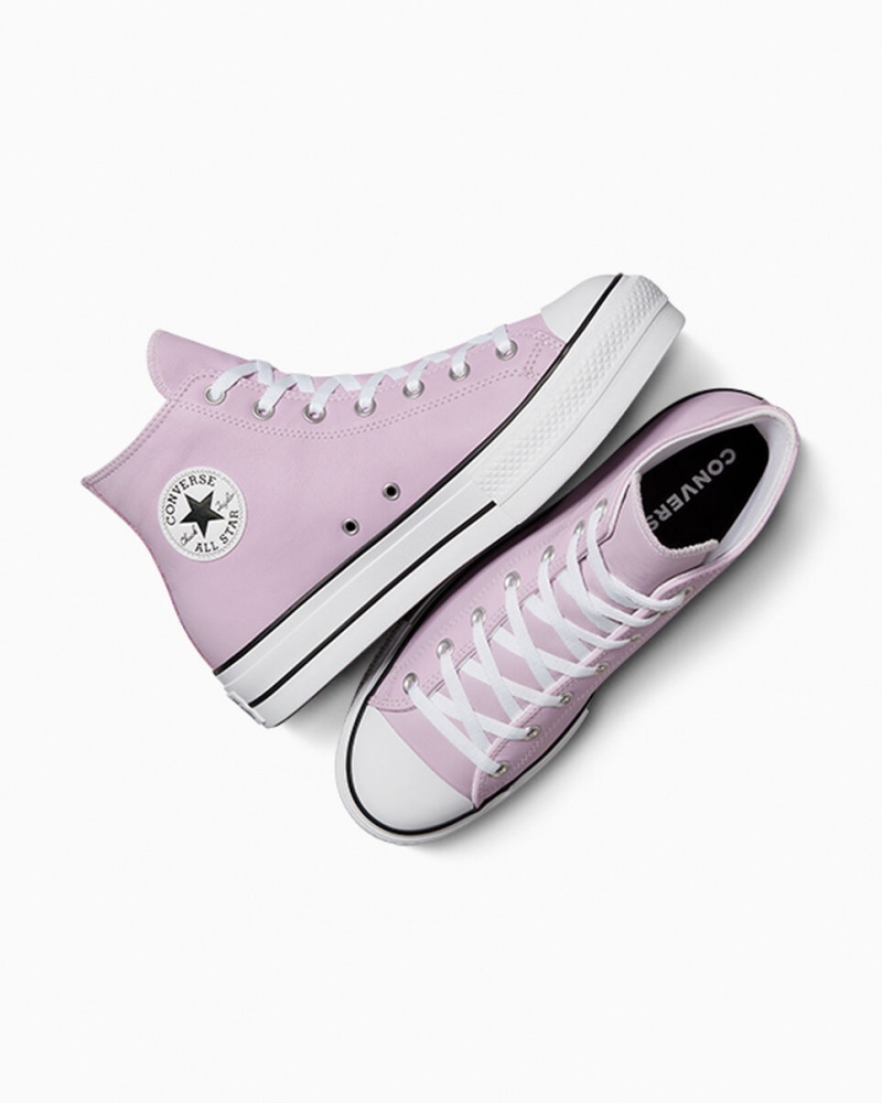 Converse Chuck Taylor All Star Lift Platformie Excess Materials Białe Czarne | 096732-UCO