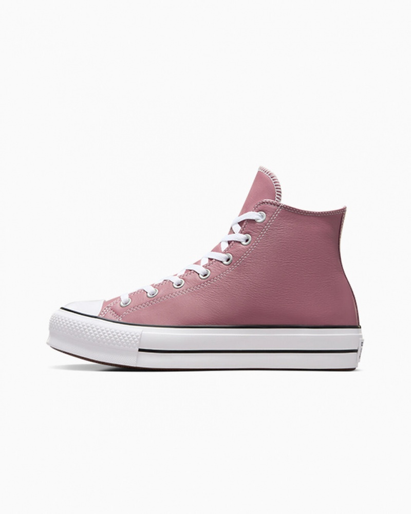 Converse Chuck Taylor All Star Lift Platformie Excess Materials Różowe Białe Czarne | 476902-VSE