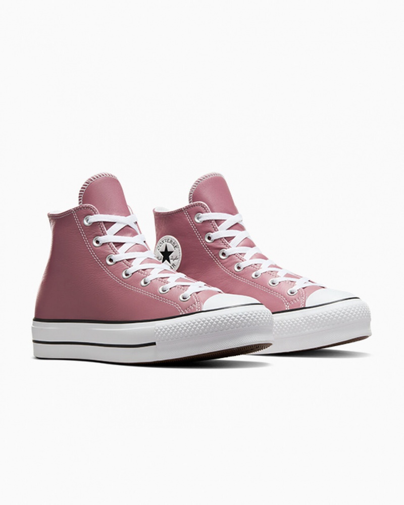 Converse Chuck Taylor All Star Lift Platformie Excess Materials Różowe Białe Czarne | 476902-VSE