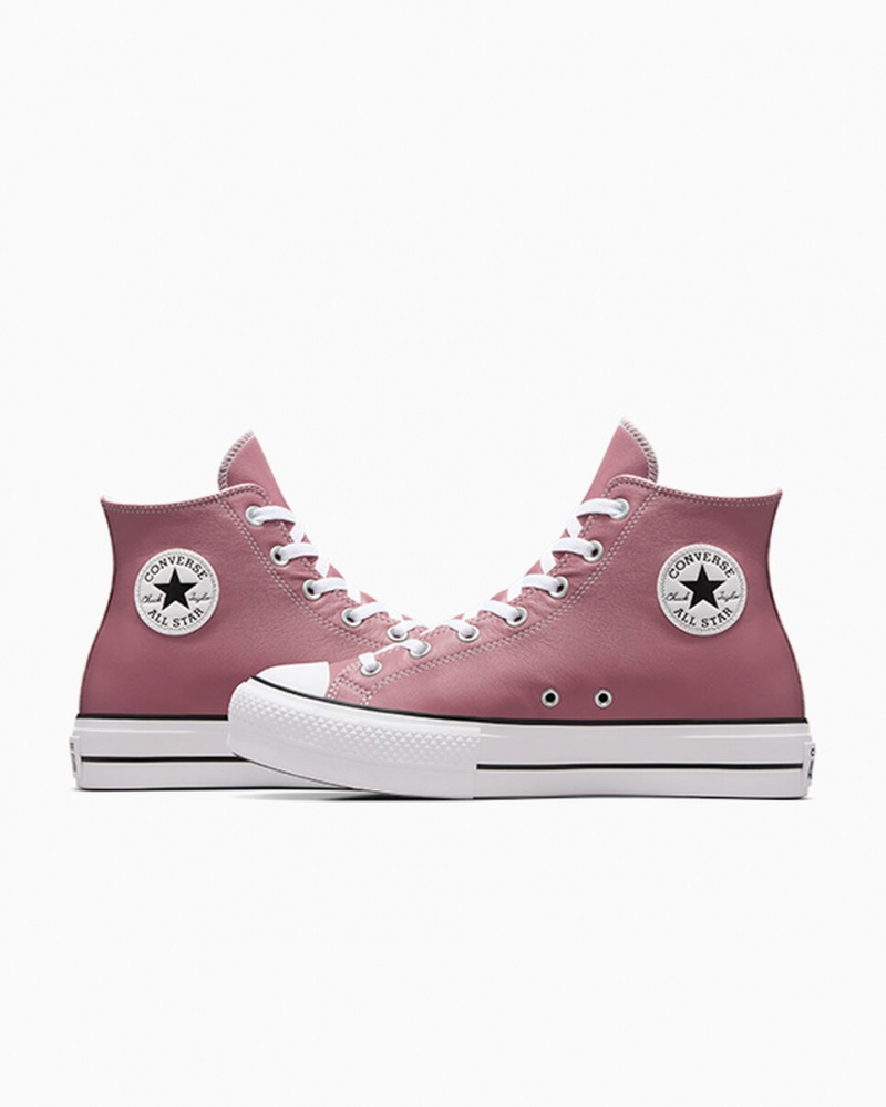 Converse Chuck Taylor All Star Lift Platformie Excess Materials Różowe Białe Czarne | 476902-VSE