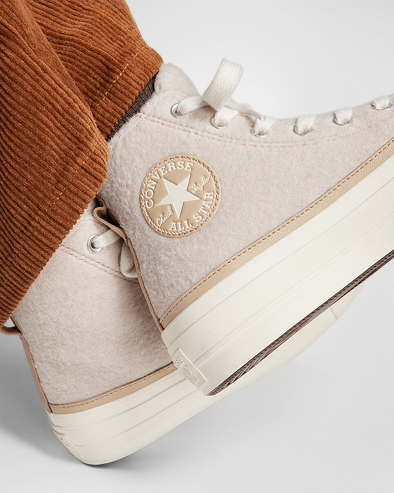 Converse Chuck Taylor All Star Lift Platformie Faux Mohair Egret / Epic Dune / Egret | 587604-RNC