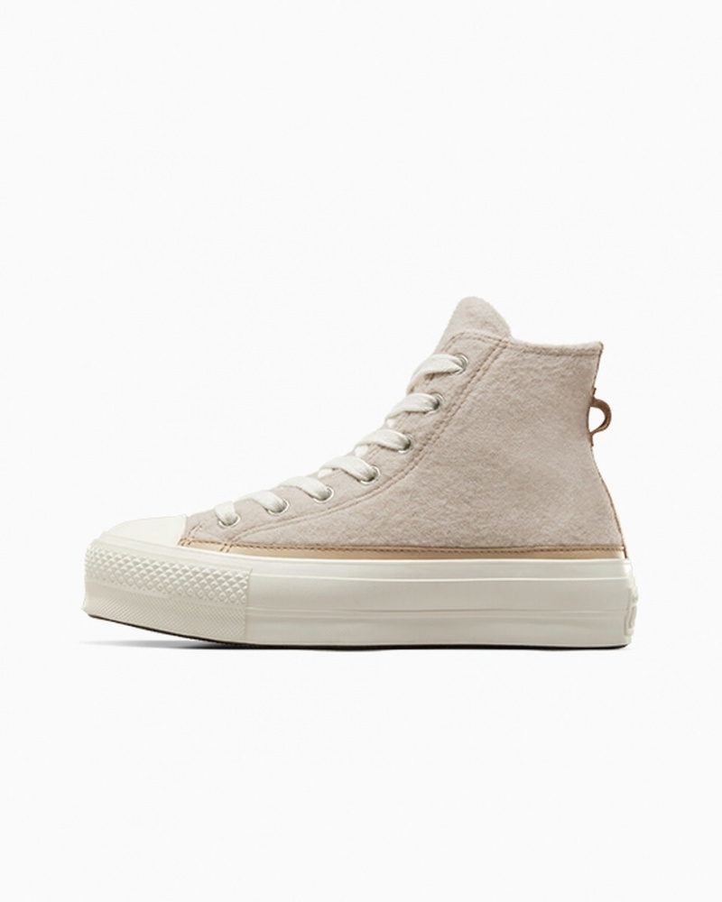 Converse Chuck Taylor All Star Lift Platformie Faux Mohair Egret / Epic Dune / Egret | 587604-RNC