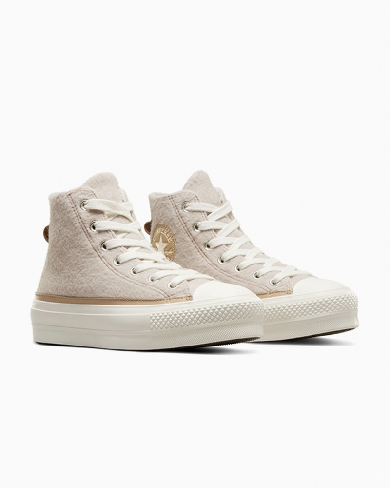 Converse Chuck Taylor All Star Lift Platformie Faux Mohair Egret / Epic Dune / Egret | 587604-RNC