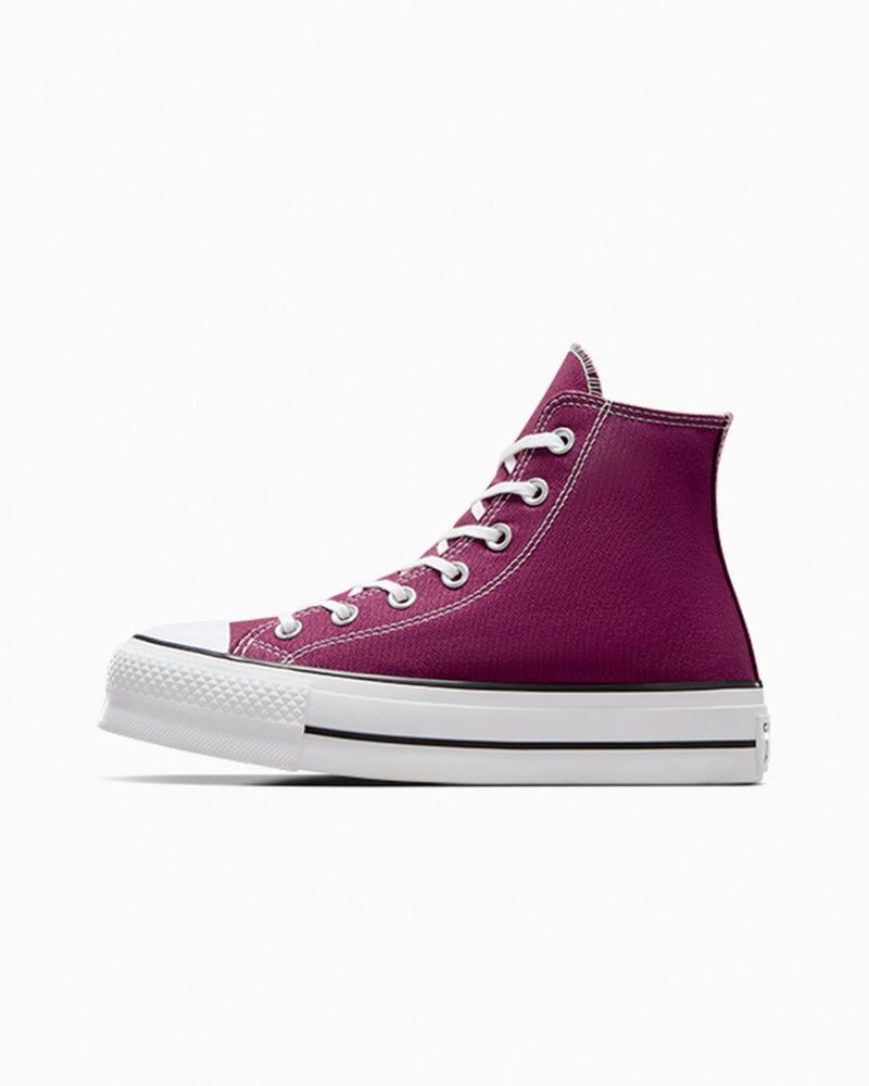 Converse Chuck Taylor All Star Lift Platformie Seasonal Color Białe Czarne | 609735-TWU