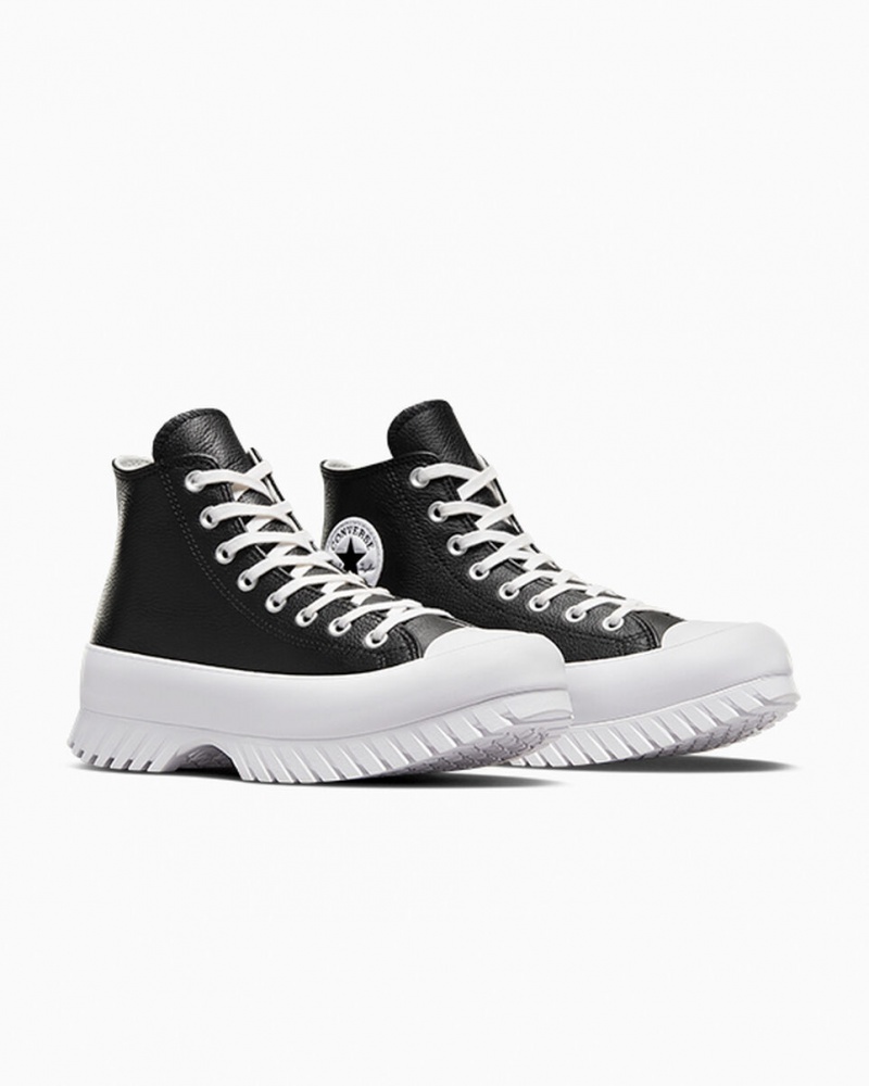 Converse Chuck Taylor All Star Lugged 2.0 Skórzane Czarne Białe | 254690-ULW