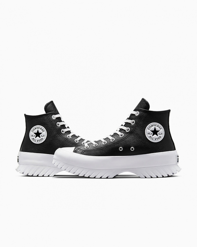 Converse Chuck Taylor All Star Lugged 2.0 Skórzane Czarne Białe | 254690-ULW