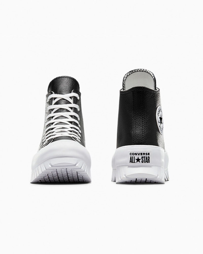 Converse Chuck Taylor All Star Lugged 2.0 Skórzane Czarne Białe | 254690-ULW