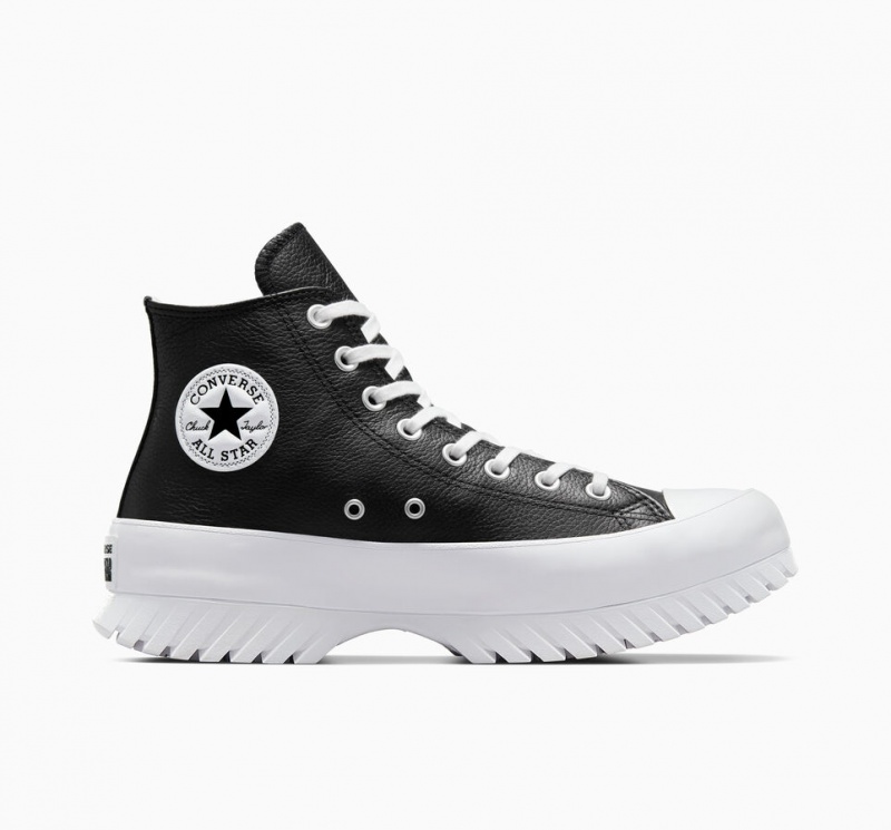 Converse Chuck Taylor All Star Lugged 2.0 Skórzane Czarne Białe | 254690-ULW