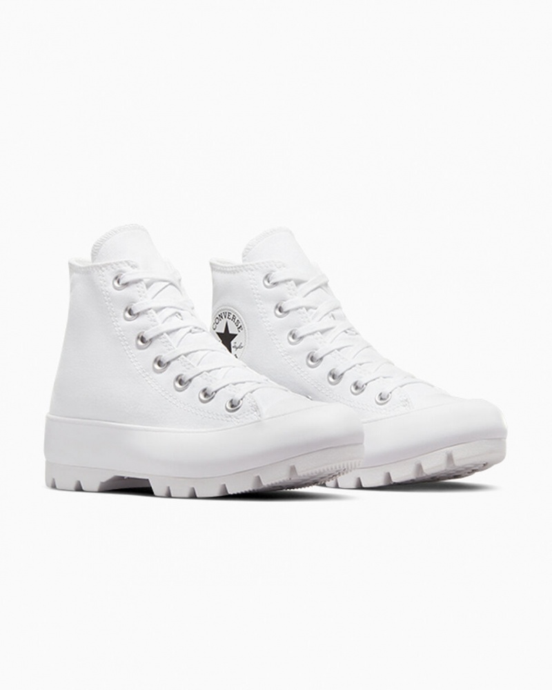 Converse Chuck Taylor All Star Lugged Białe Czarne Białe | 654923-XQY