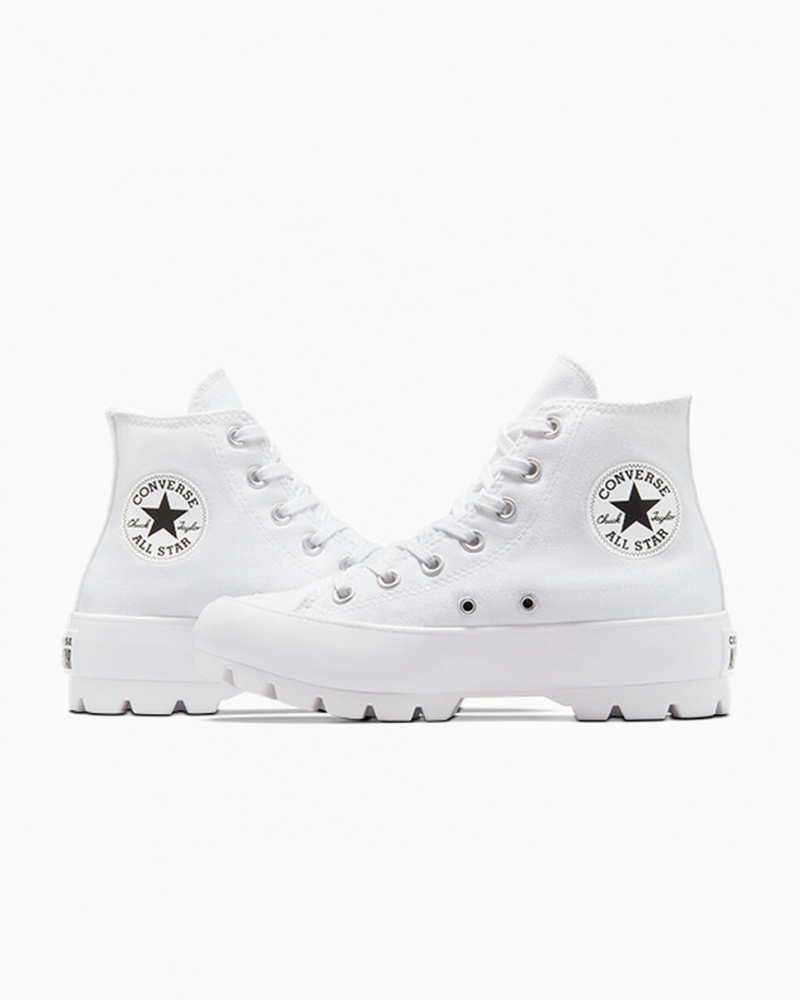 Converse Chuck Taylor All Star Lugged Białe Czarne Białe | 654923-XQY