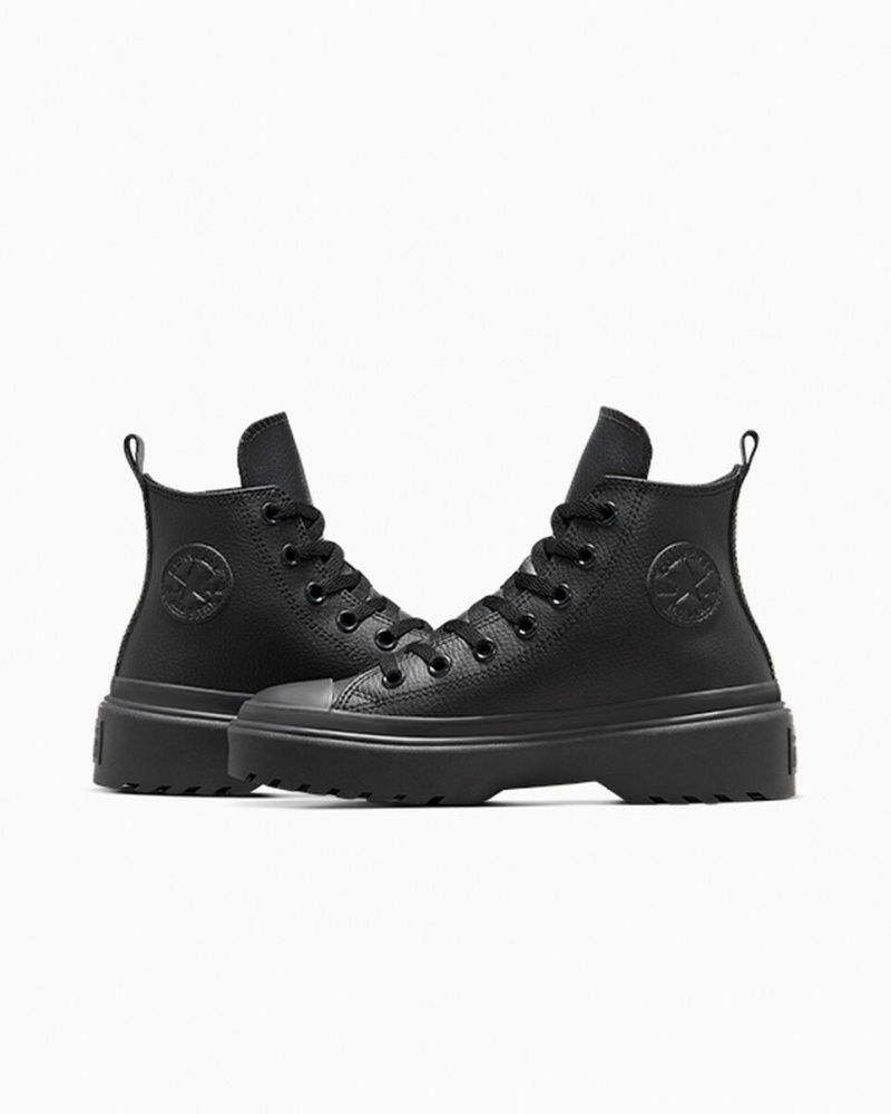 Converse Chuck Taylor All Star Lugged Lift Platformie Skórzane Czarne Czarne Czarne | 138274-KYU