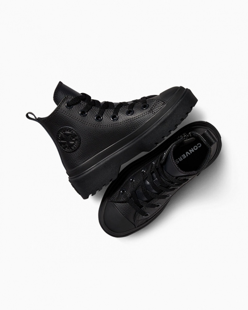 Converse Chuck Taylor All Star Lugged Lift Platformie Skórzane Czarne Czarne Czarne | 781254-KCJ