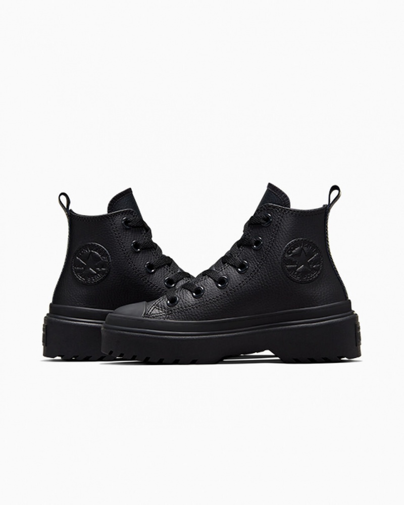 Converse Chuck Taylor All Star Lugged Lift Platformie Skórzane Czarne Czarne Czarne | 781254-KCJ