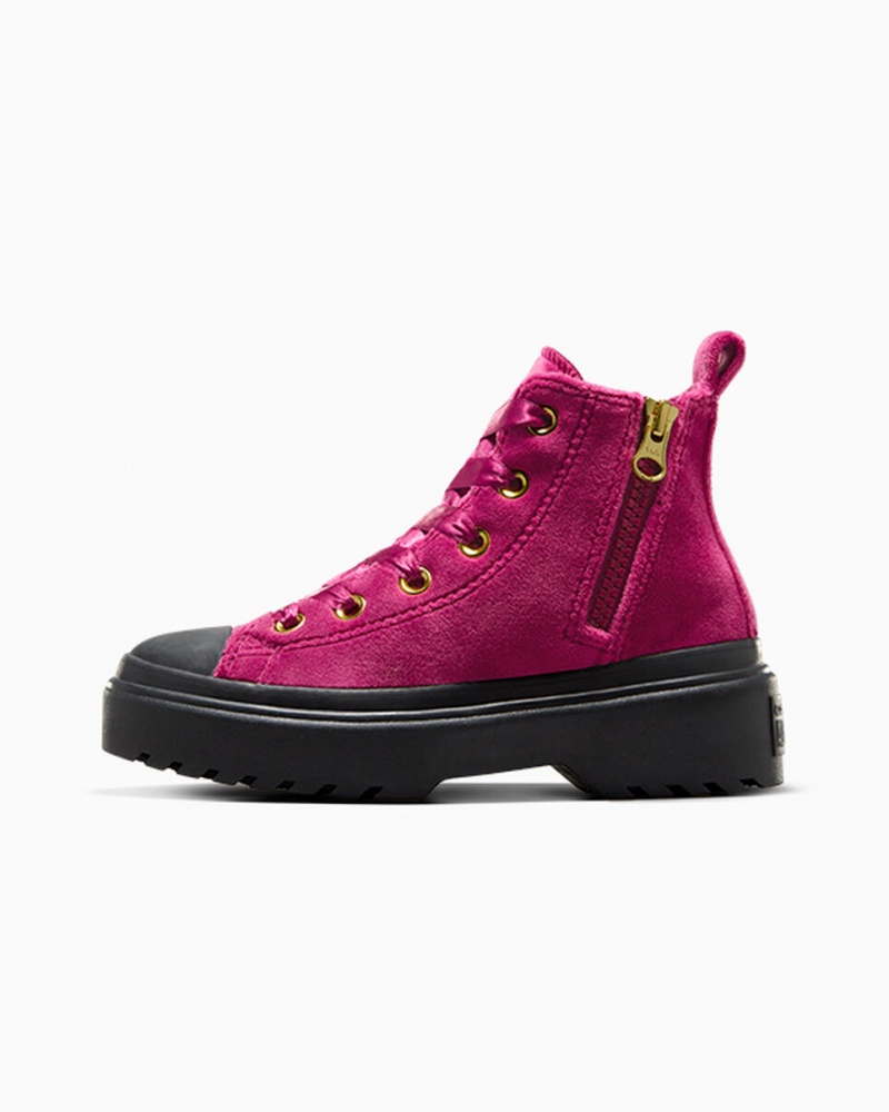 Converse Chuck Taylor All Star Lugged Lift Platformie Velvet Czarne Czarne | 842063-YUE