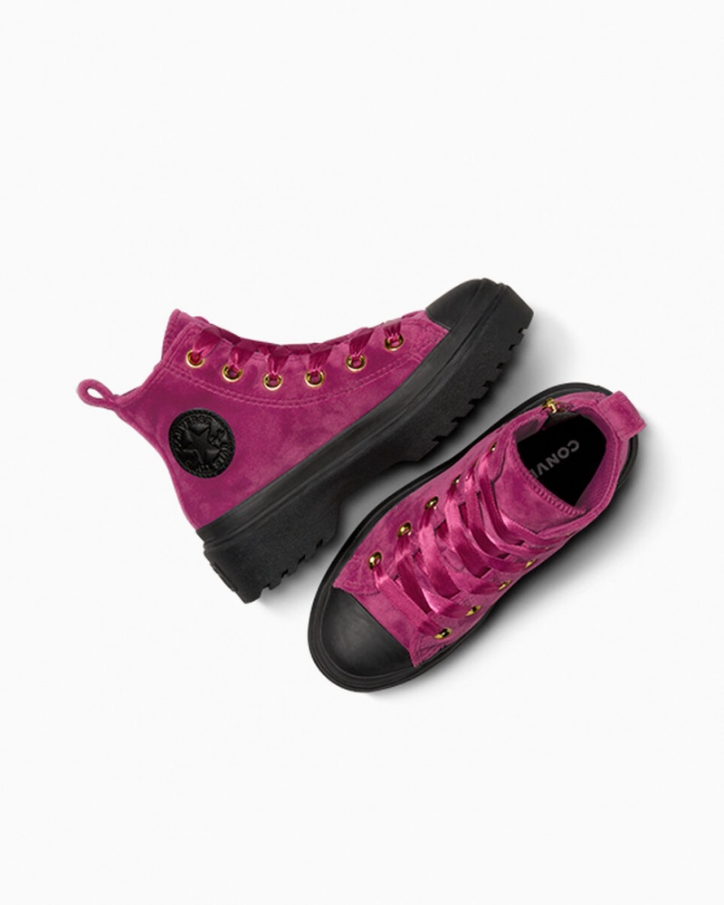 Converse Chuck Taylor All Star Lugged Lift Platformie Velvet Czarne Czarne | 842063-YUE