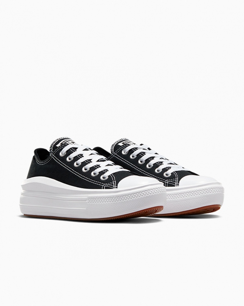 Converse Chuck Taylor All Star Move Platformie Czarne Białe Białe | 861907-NKO