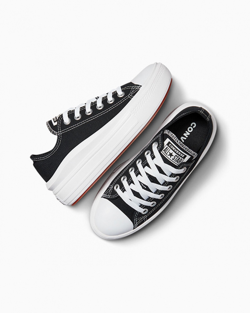 Converse Chuck Taylor All Star Move Platformie Czarne Białe Białe | 861907-NKO