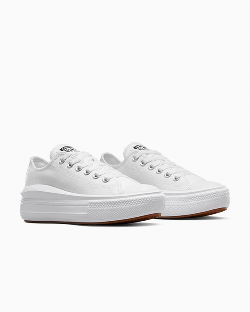 Converse Chuck Taylor All Star Move Platformie Białe Białe Białe | 591402-BYF