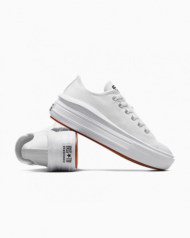 Converse Chuck Taylor All Star Move Platformie Białe Białe Białe | 591402-BYF