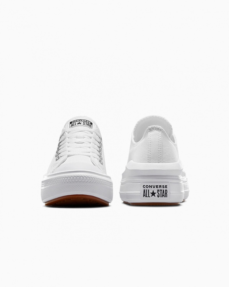 Converse Chuck Taylor All Star Move Platformie Białe Białe Białe | 591402-BYF