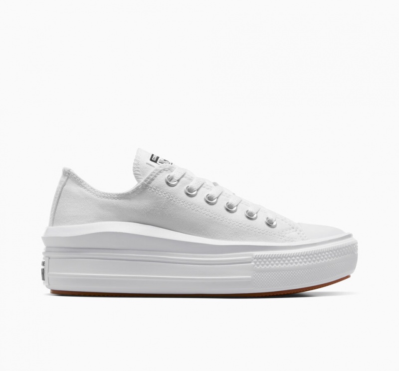 Converse Chuck Taylor All Star Move Platformie Białe Białe Białe | 591402-BYF