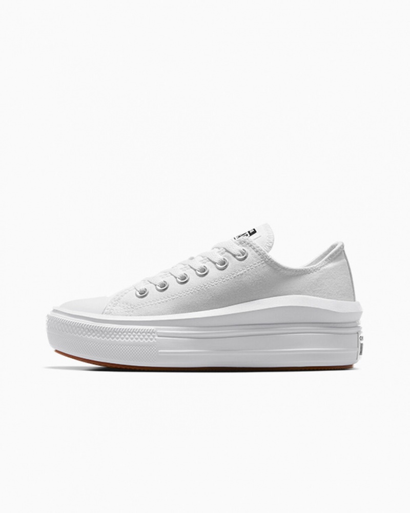 Converse Chuck Taylor All Star Move Platformie Białe Białe Białe | 520493-XDQ