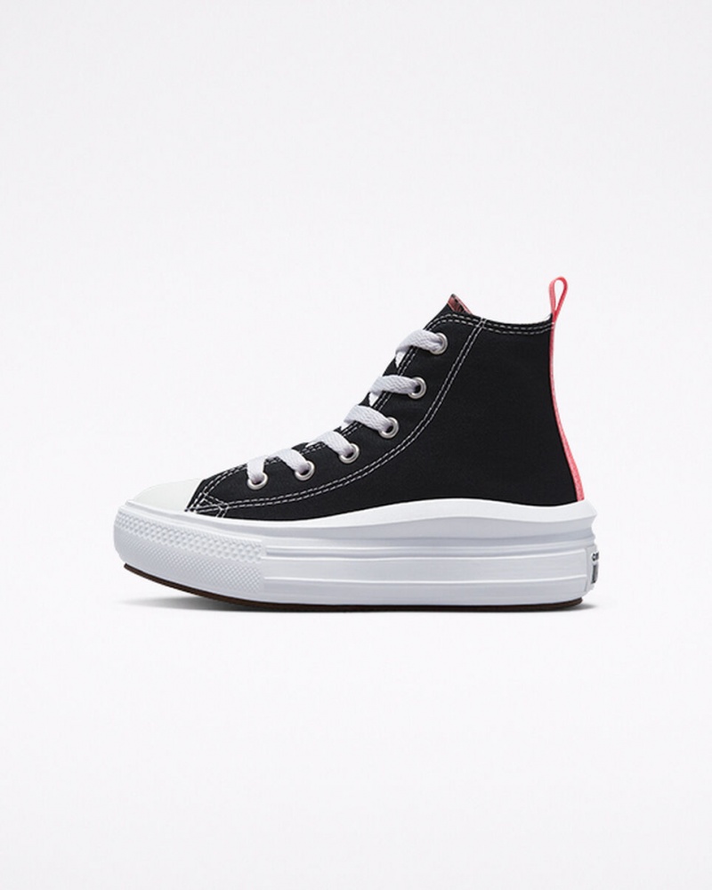 Converse Chuck Taylor All Star Move Platformie Czarne Różowe Białe | 781534-LXN