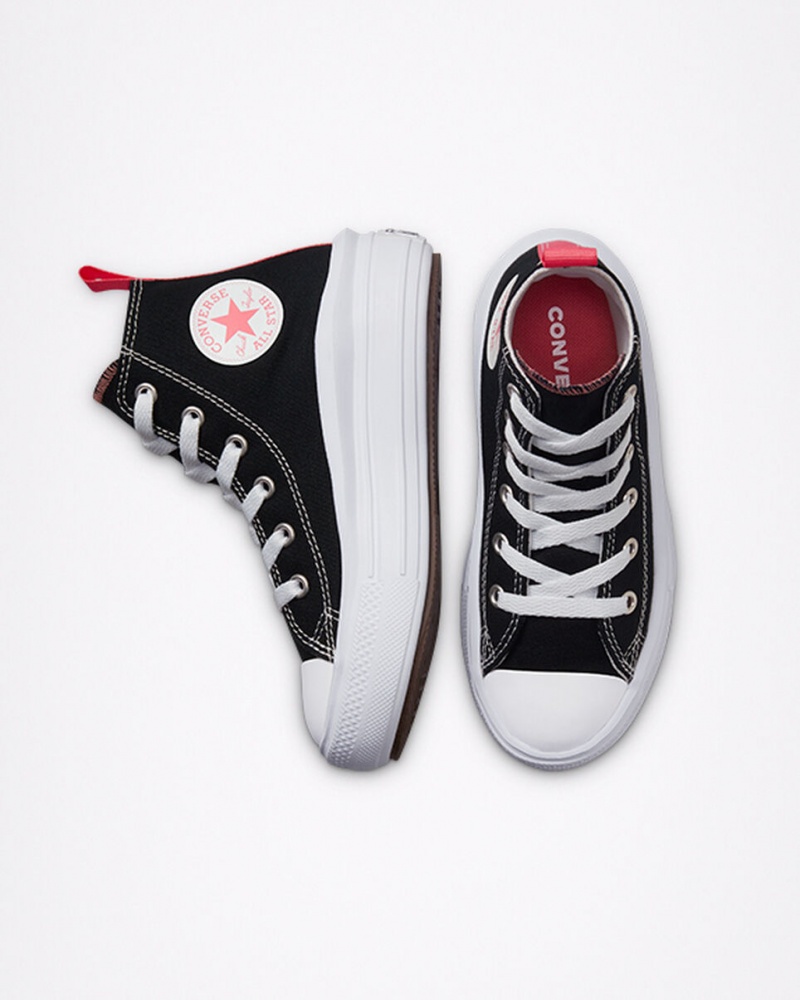 Converse Chuck Taylor All Star Move Platformie Czarne Różowe Białe | 781534-LXN