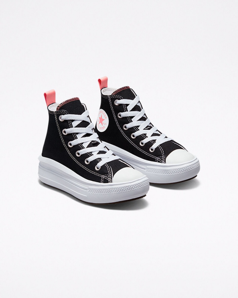 Converse Chuck Taylor All Star Move Platformie Czarne Różowe Białe | 781534-LXN