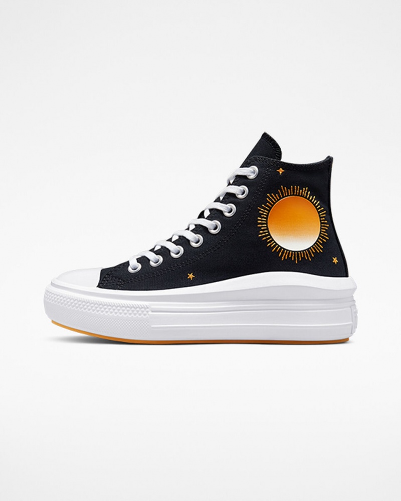 Converse Chuck Taylor All Star Move Platformie Celestial Czarne Żółte | 147569-NXM