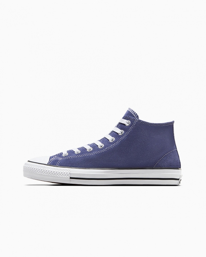 Converse Chuck Taylor All Star Pro Zamszowe Niebieskie Białe Czarne | 425097-NZM