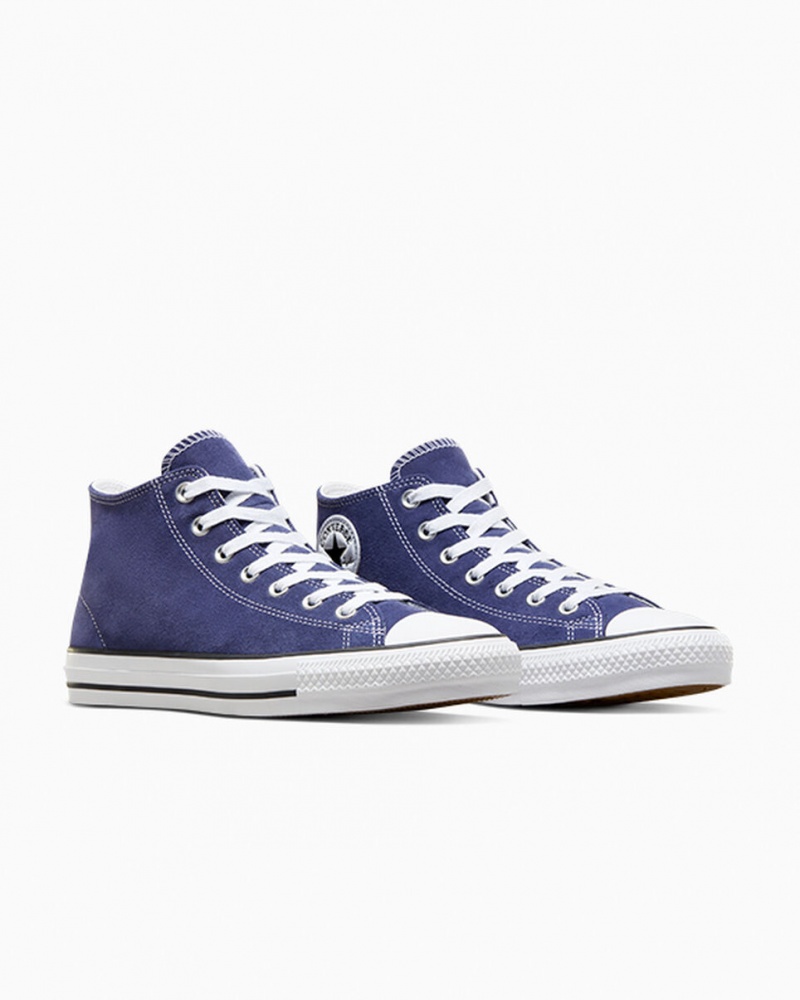 Converse Chuck Taylor All Star Pro Zamszowe Niebieskie Białe Czarne | 179603-LAX