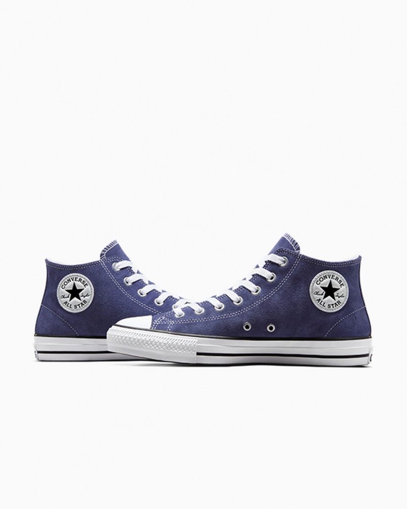 Converse Chuck Taylor All Star Pro Zamszowe Niebieskie Białe Czarne | 179603-LAX