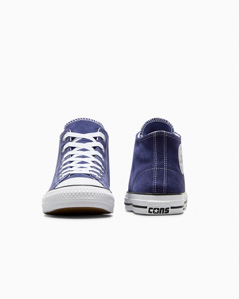 Converse Chuck Taylor All Star Pro Zamszowe Niebieskie Białe Czarne | 179603-LAX