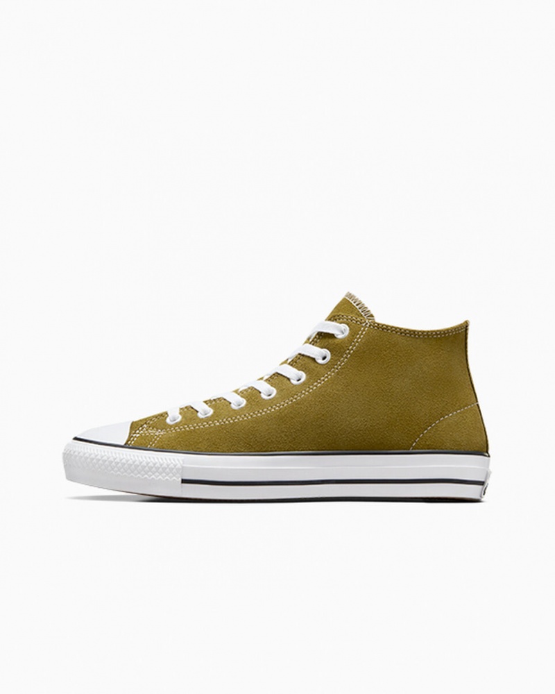 Converse Chuck Taylor All Star Pro Zamszowe Białe Czarne | 720863-PHD