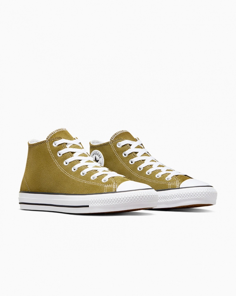 Converse Chuck Taylor All Star Pro Zamszowe Białe Czarne | 720863-PHD