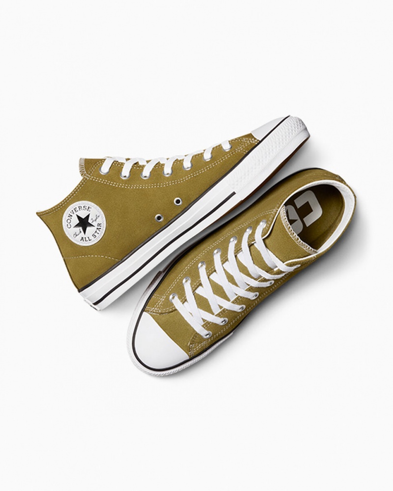 Converse Chuck Taylor All Star Pro Zamszowe Białe Czarne | 720863-PHD