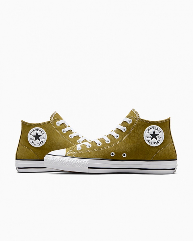 Converse Chuck Taylor All Star Pro Zamszowe Białe Czarne | 720863-PHD