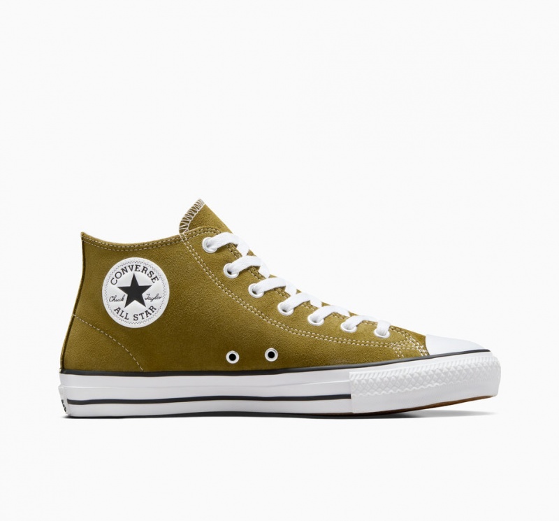 Converse Chuck Taylor All Star Pro Zamszowe Białe Czarne | 720863-PHD