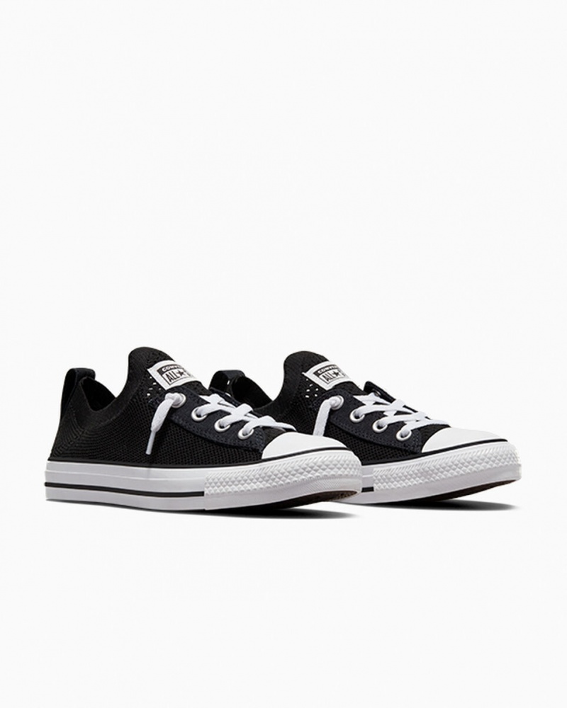 Converse Chuck Taylor All Star Shoreline Knit Slip Czarne Białe Czarne | 258764-WGS