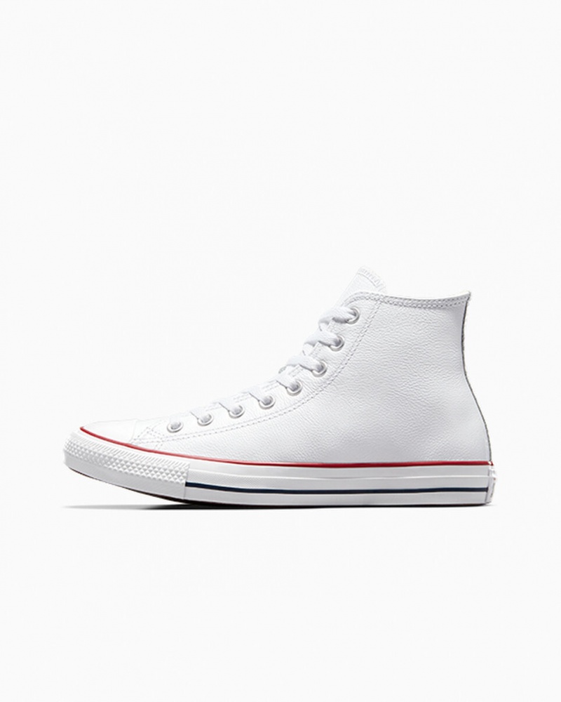 Converse Chuck Taylor All Star Skórzane Białe | 678542-AJB